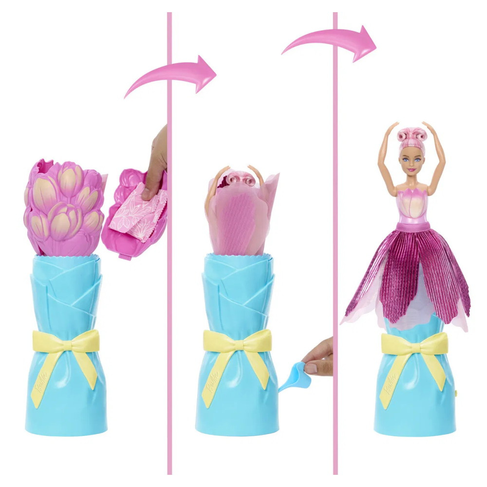 Barbie Petal Pop Fashion Doll Rosa Tulpan