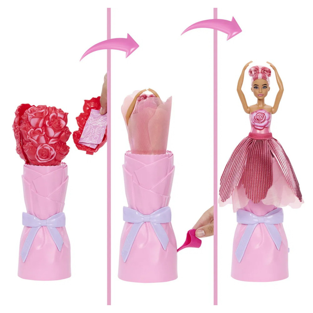 Barbie Petal Pop Fashion Doll Röd Ros
