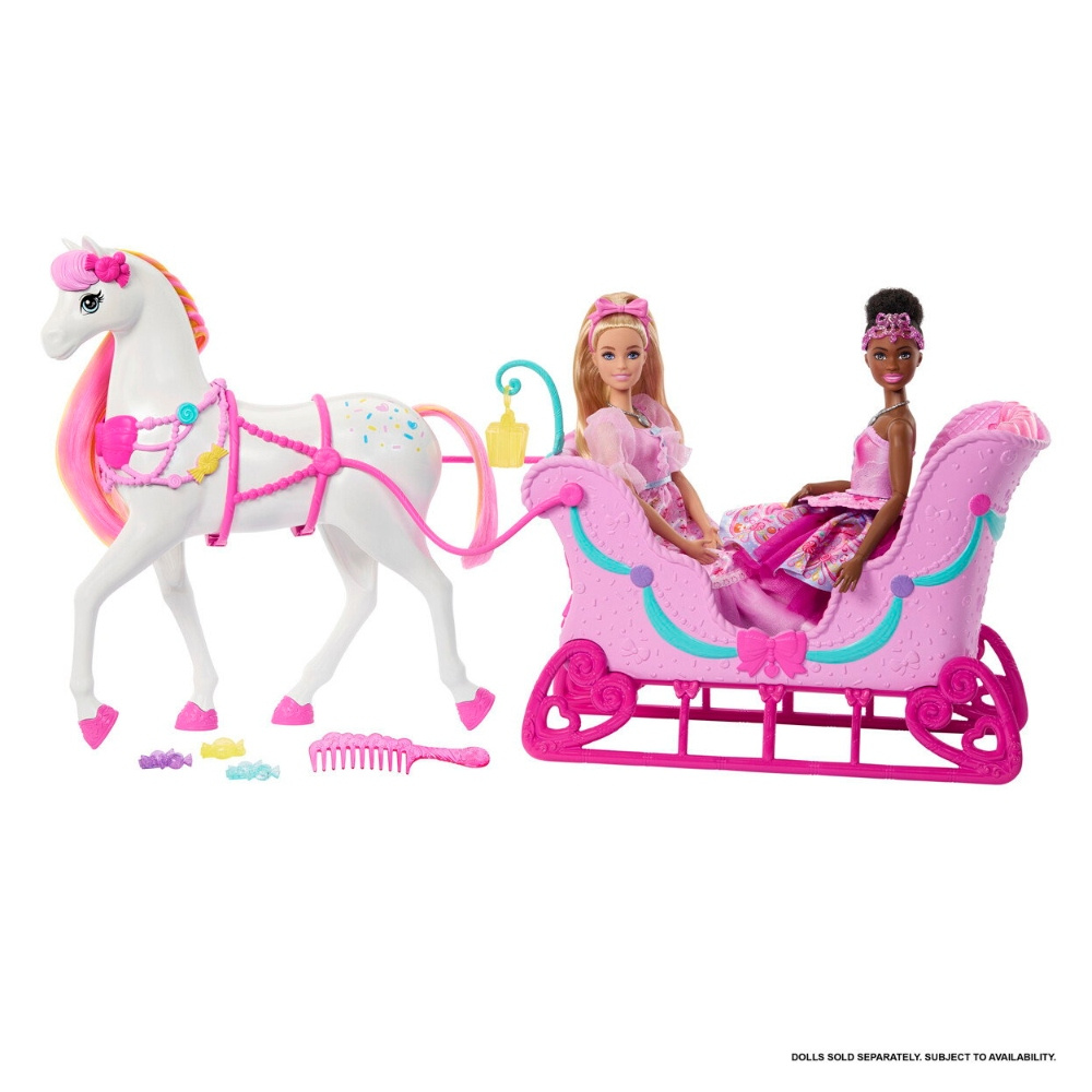 Barbie Häst och släde Nutcracker Rosa