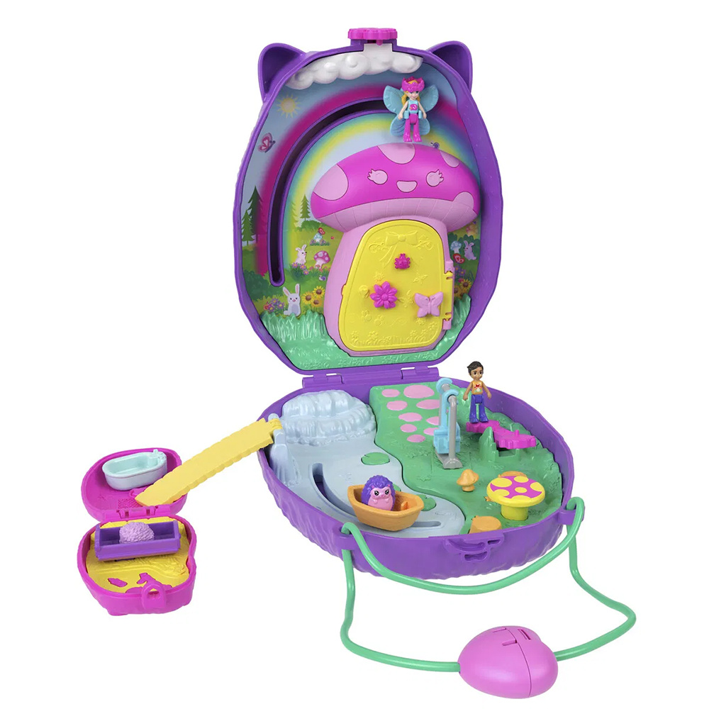 Polly Pocket Wearable Hedgehog Mom & Baby Compact