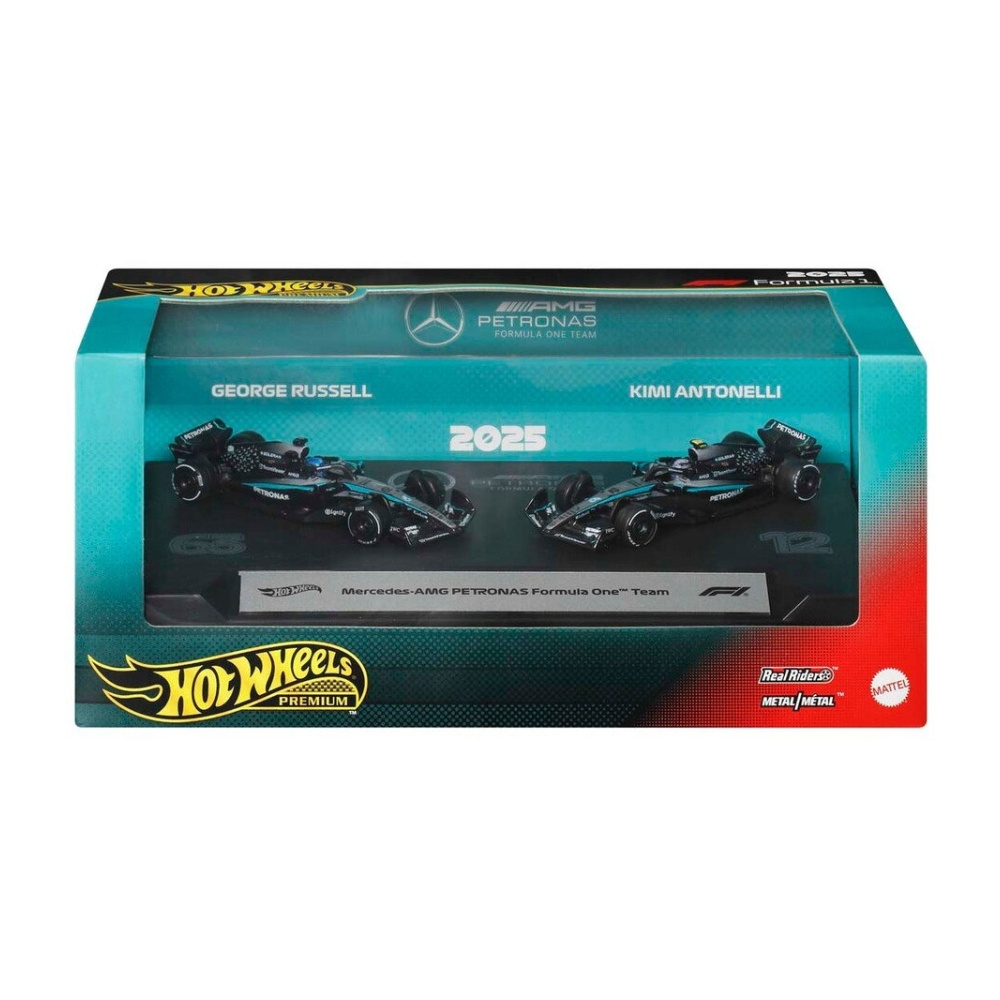 Hot Wheels F1 Racing Premium Bil Mercedes 2 pack 1:64