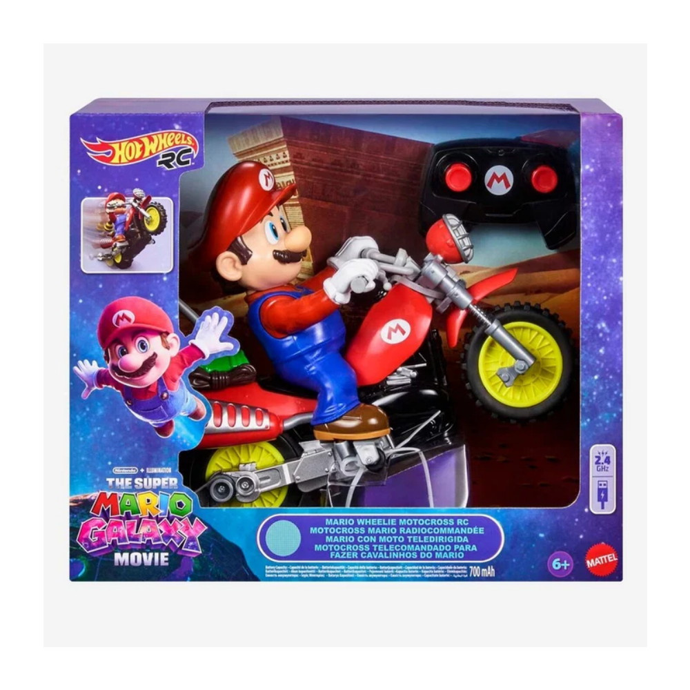 Hot Wheels Mario Movie Motorbike RC