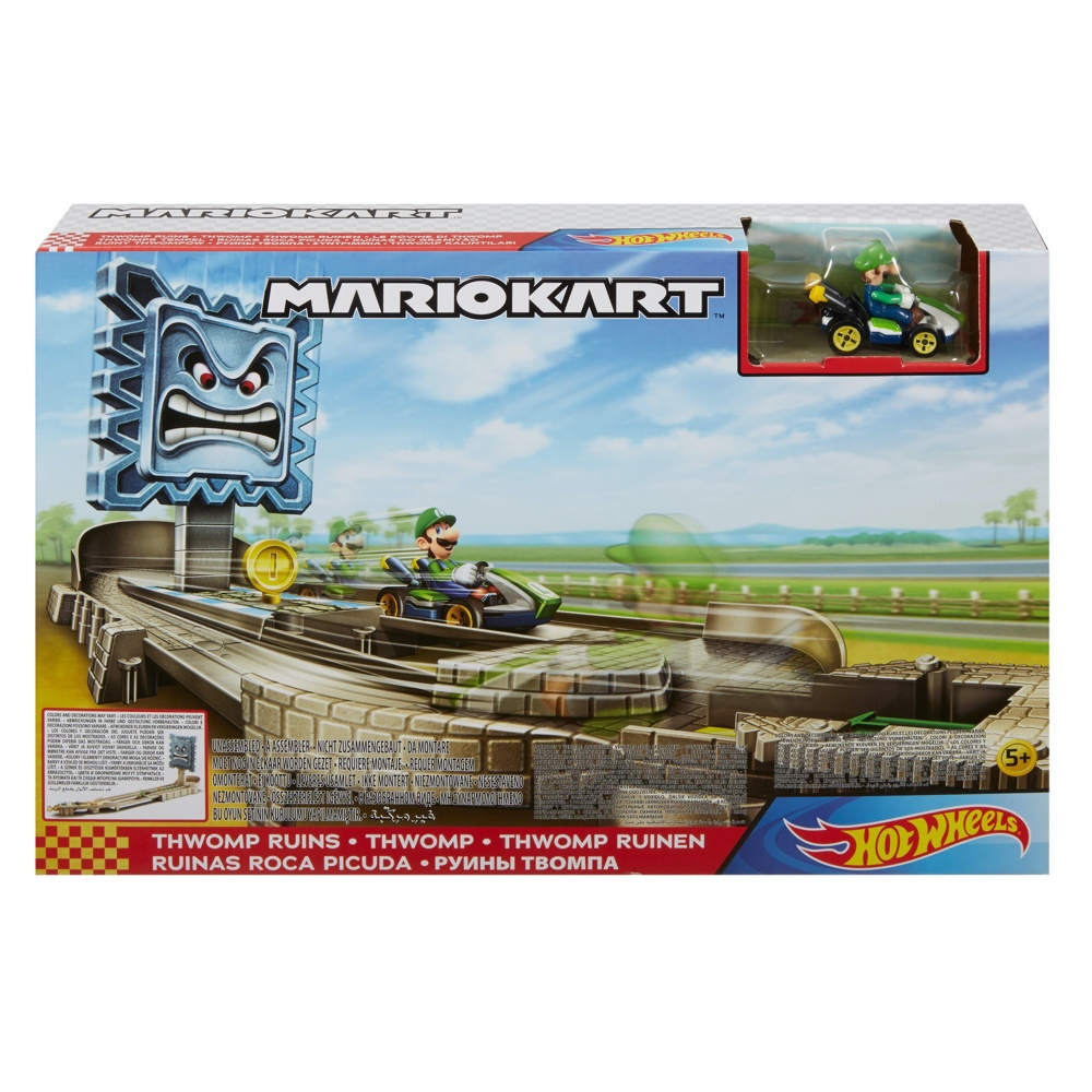 Hot Wheels Mario Kart Thwomp Ruins Track Set