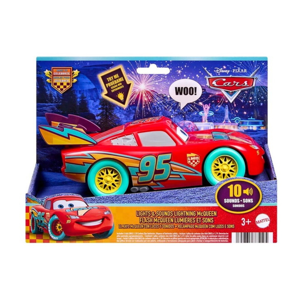 Pixar Cars Leksaksbil McQueen Day Lights & Sounds Hero