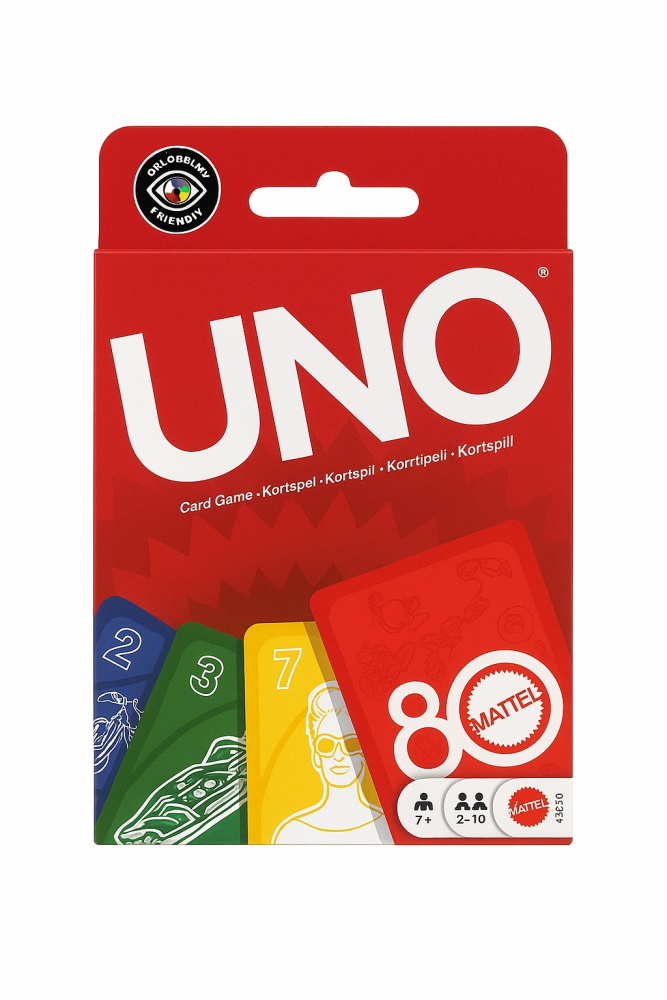 UNO Mattel 80th Ruby Red