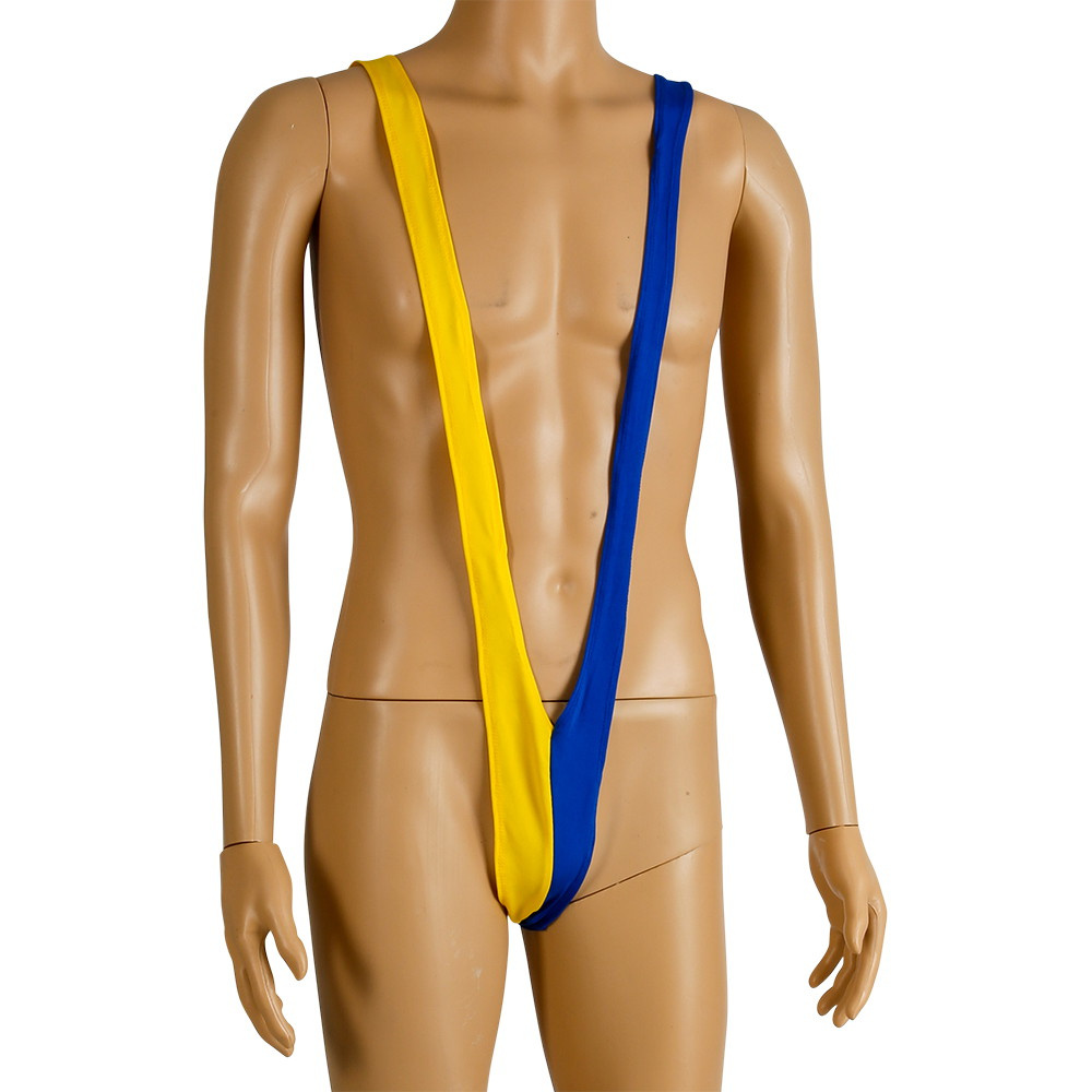 Mankini Blå och Gul