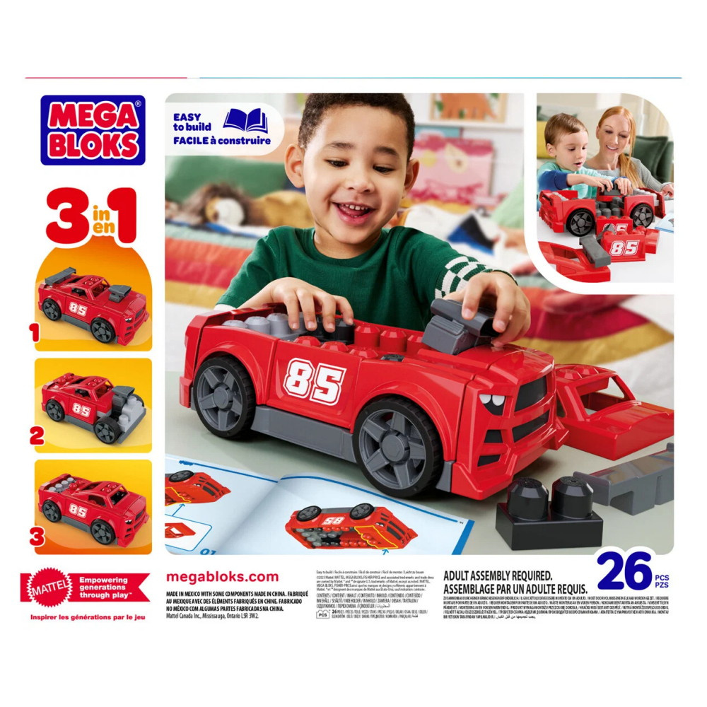 MEGA Bloks Build & Go Race Car 26 Delar