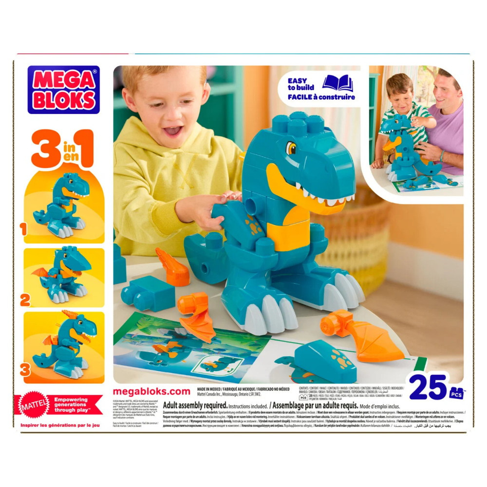 MEGA Bloks Build & Chomp Dinosaur 25 Delar