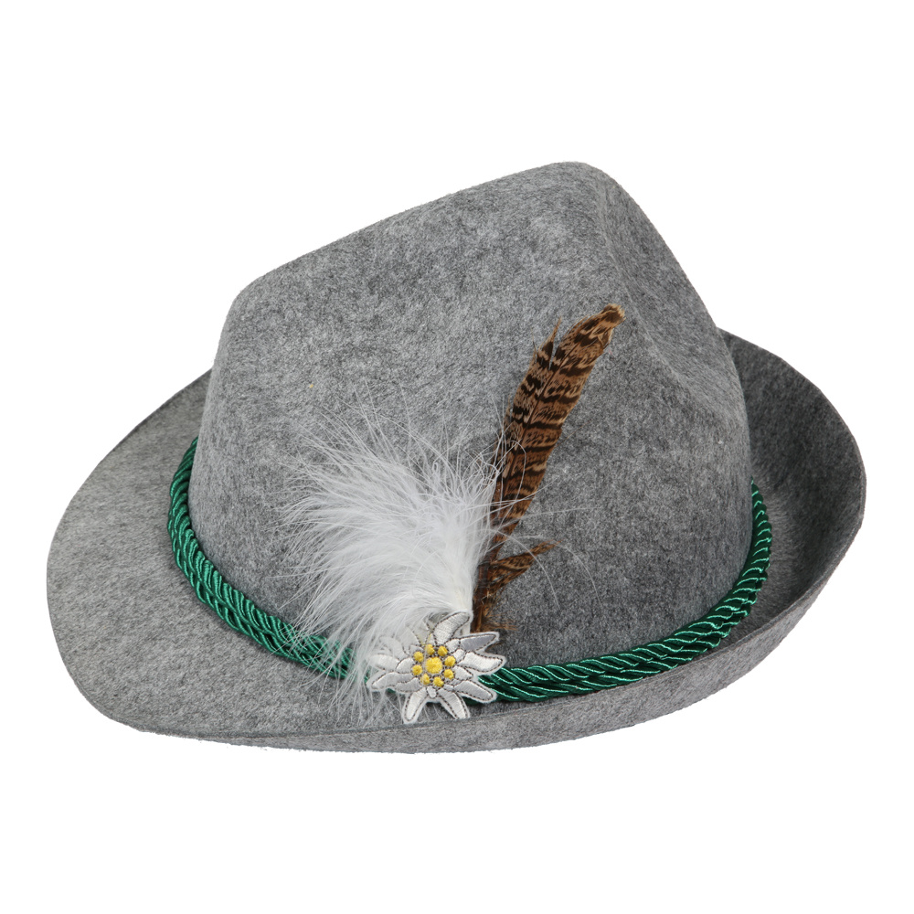 Oktoberfest Deluxe Hatt - Grå