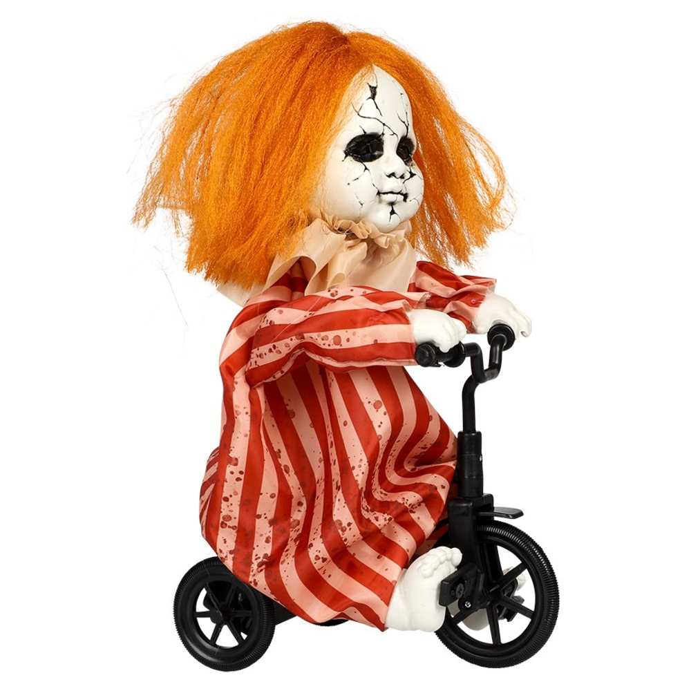 Animated Ted Girl Riding Bike Dekoration Halloween