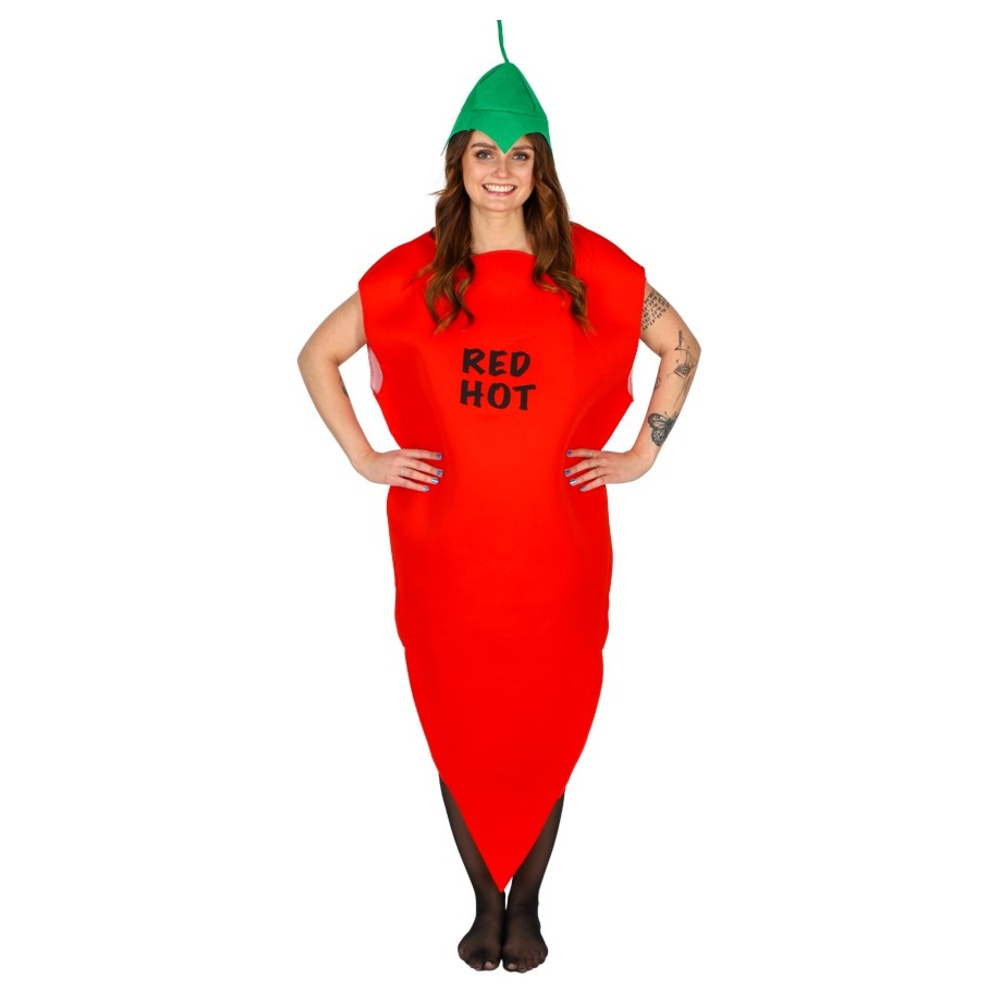 Red Hot Chilli Pepper Dräkt Röd Vuxen