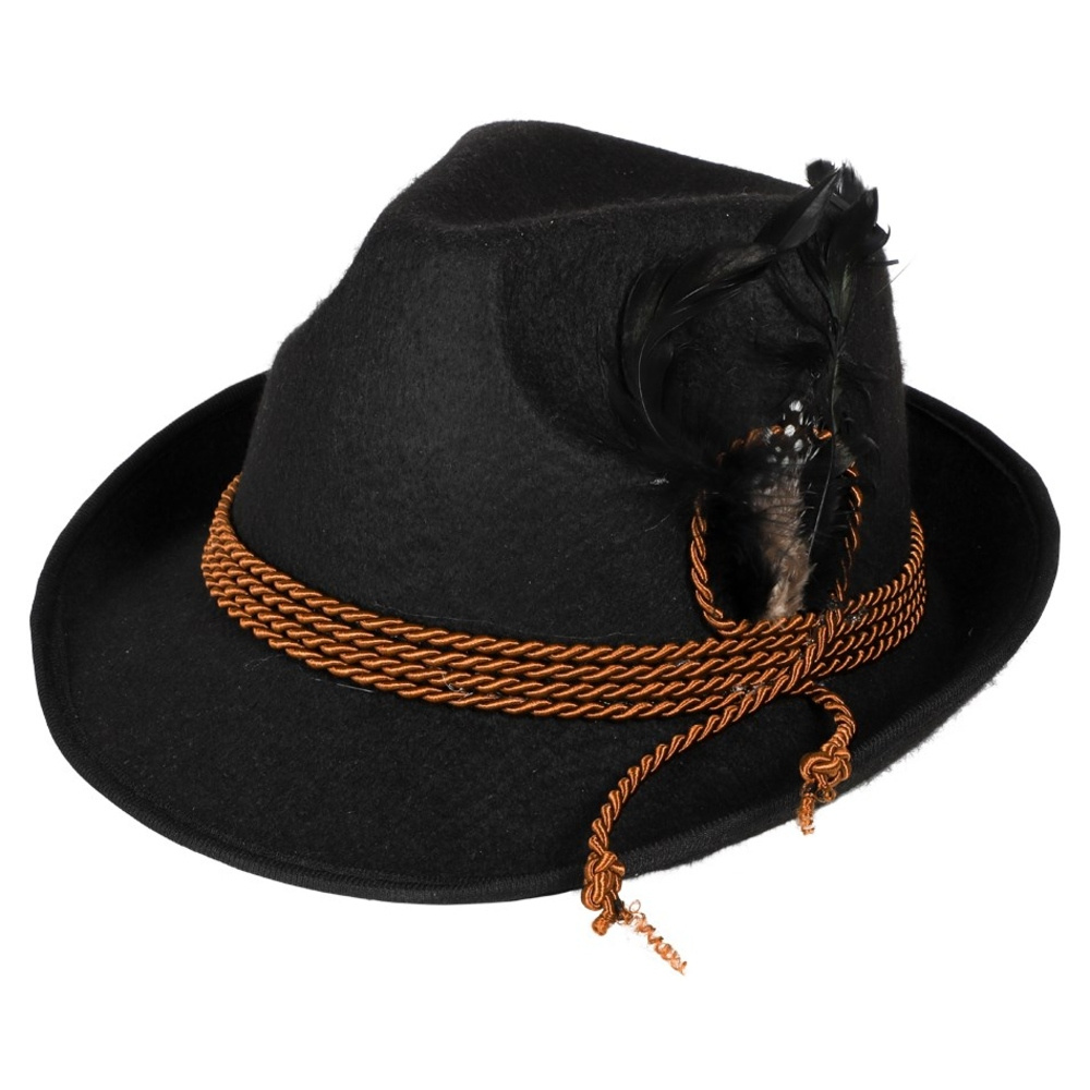 Oktoberfest hatt - Svart