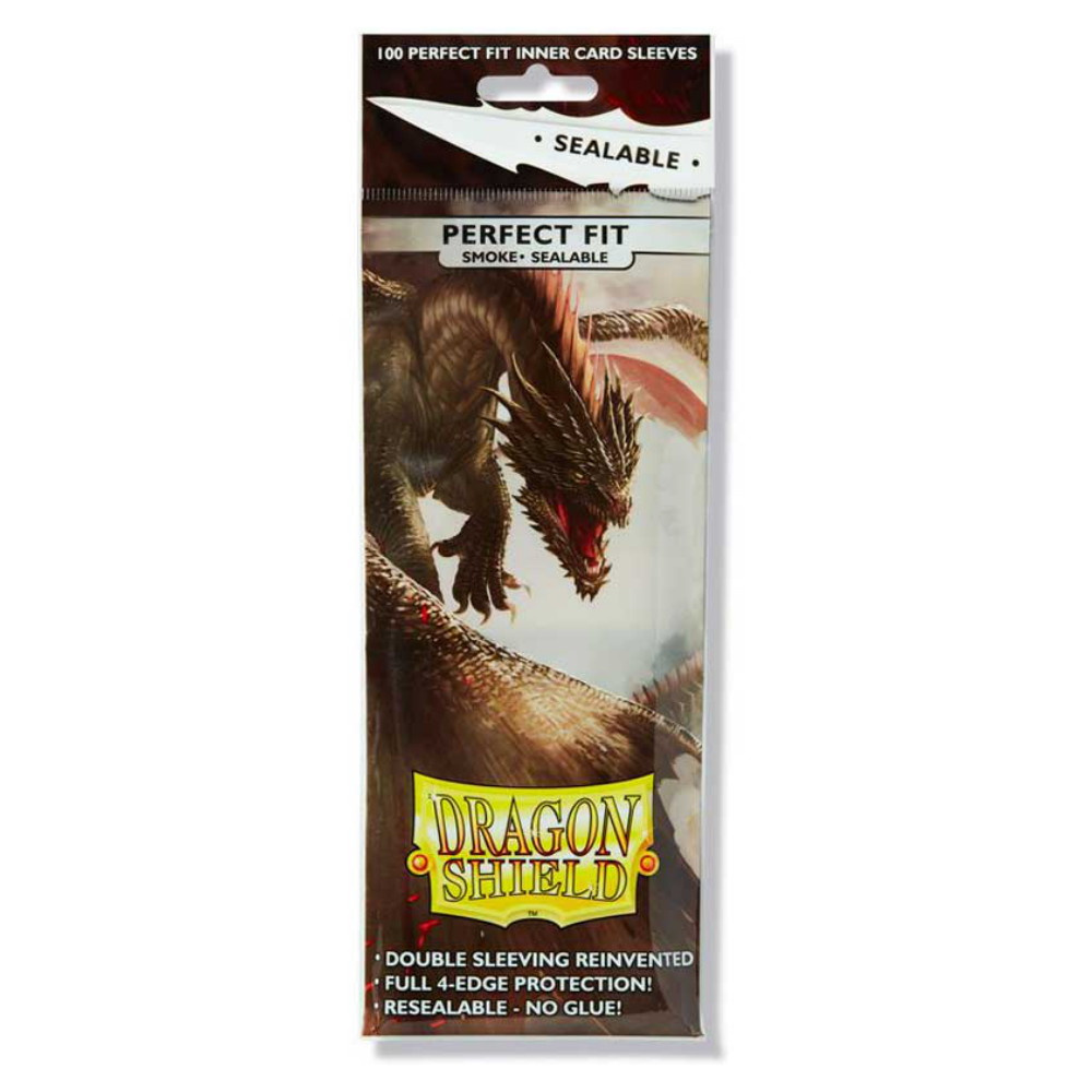 Sleeves Dragon Shield - 63 x 88 mm Perfect Fit Inner Sealable - Smoke