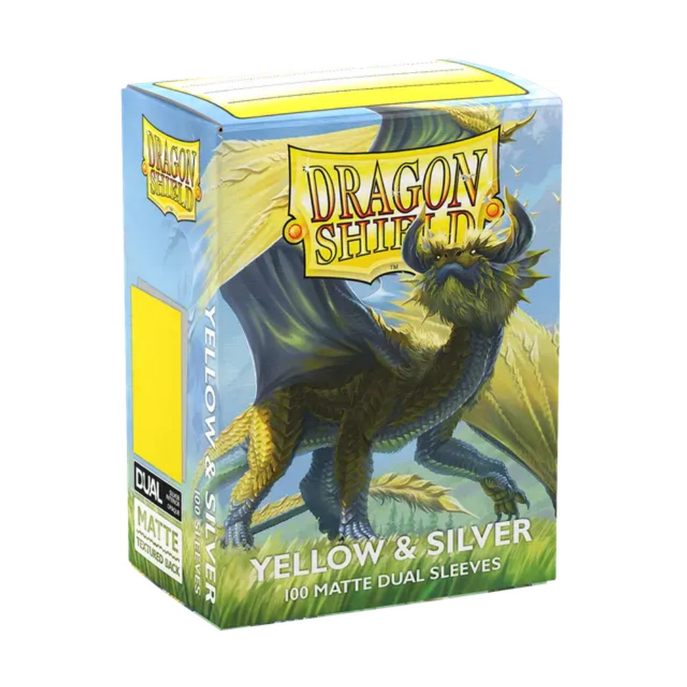 Sleeves Dragon Shield Matte Dual - 63 x 88 mm Yellow & Silver