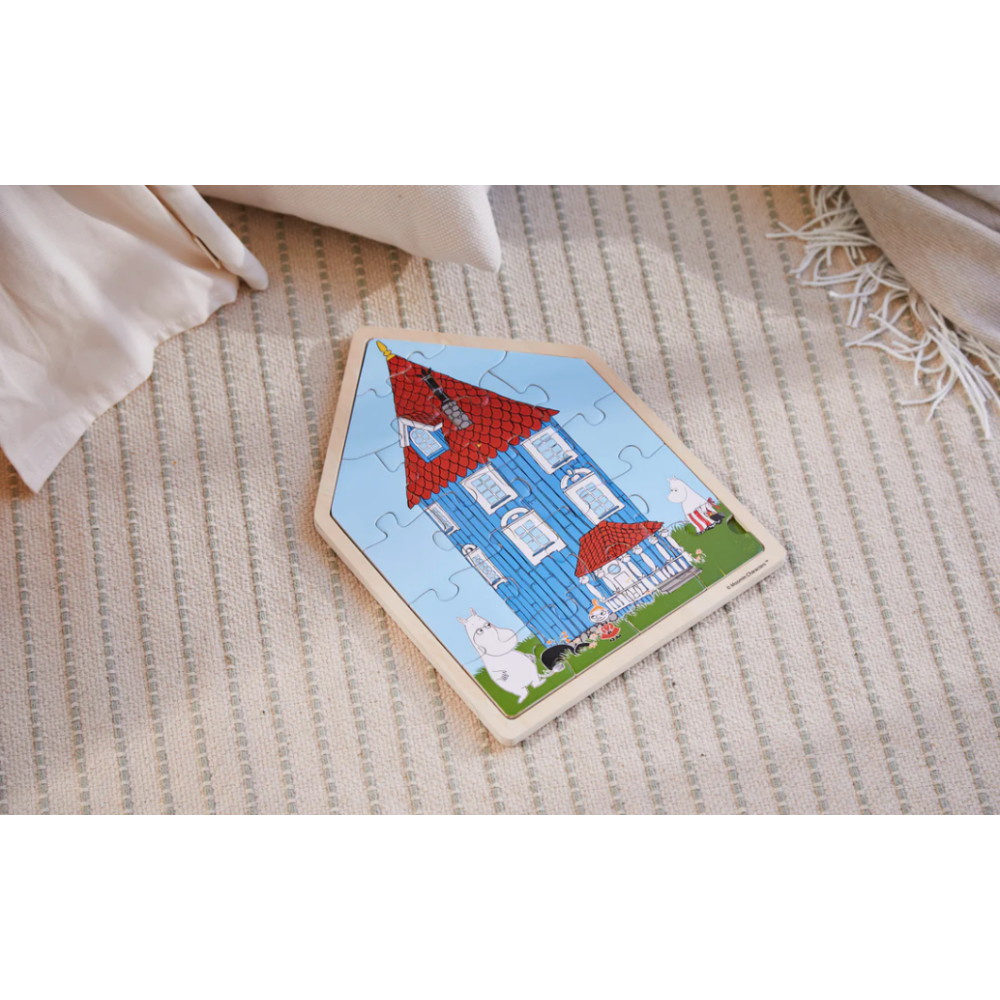 Trä pussel - Mumins hus 19 Bitar