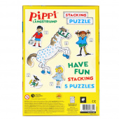 Pippi Staplingspussel 4, 9, 9, 13 och 34 Bitar Pippi Staplingspussel 4, 9, 9, 13 och 34 Bitar