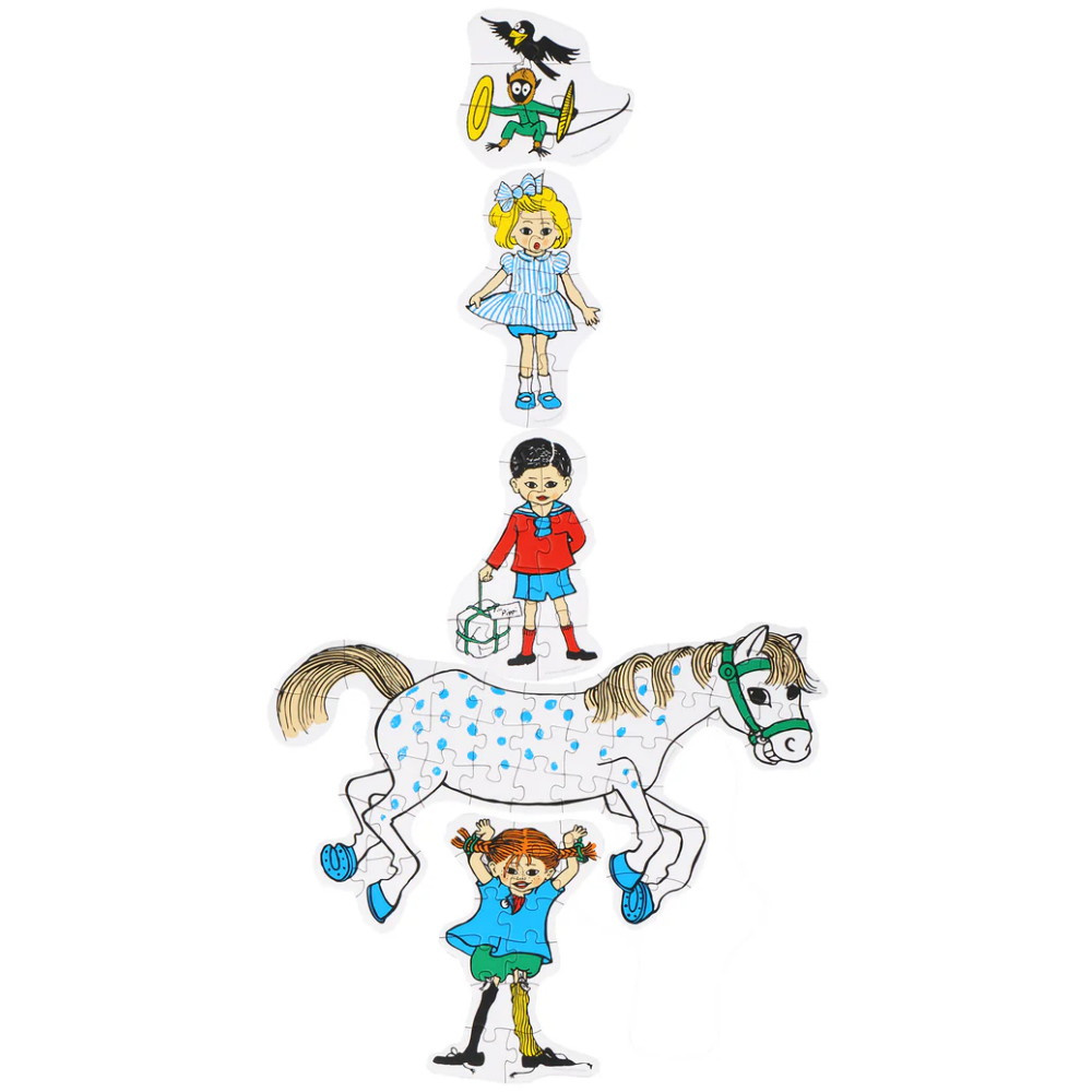 Pippi Staplingspussel 4, 9, 9, 13 och 34 Bitar
