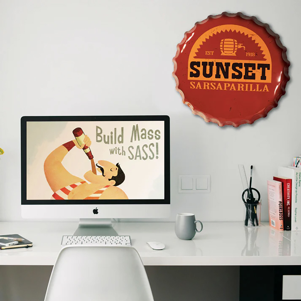 Fallout Sunset Sarsaparilla Bottle Cap Tin Sign