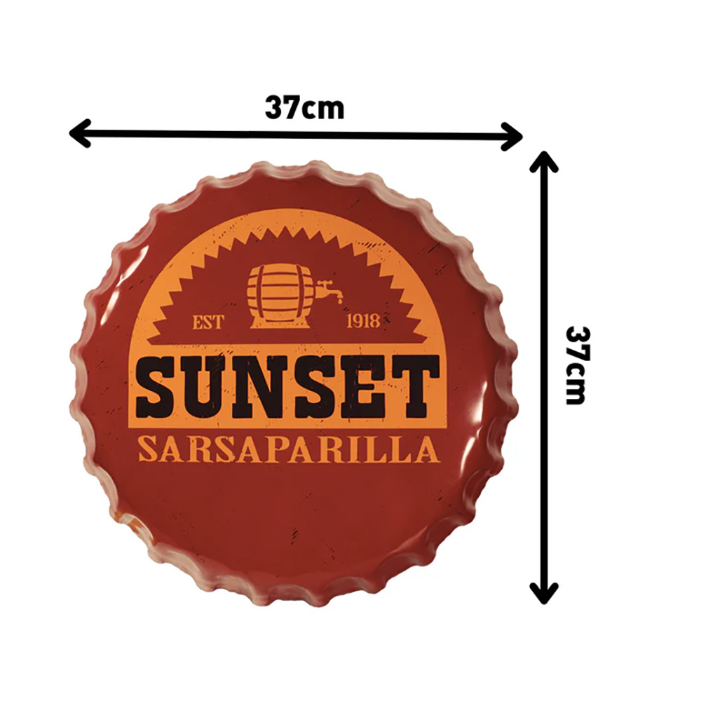 Fallout Sunset Sarsaparilla Bottle Cap Tin Sign