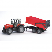 Bruder Massey Ferguson 7480 Traktor med tippsläp Bruder Massey Ferguson 7480 Traktor med tippsläp