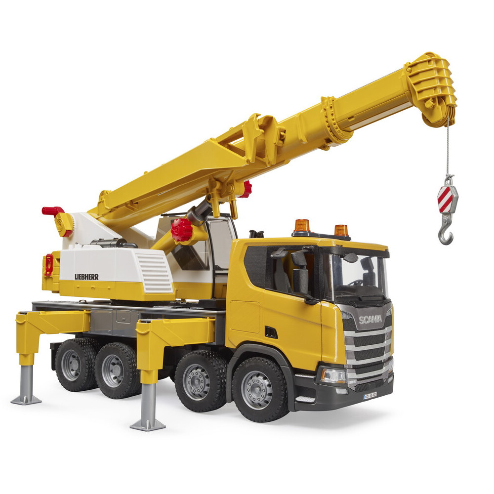 Bruder Scania Super 560R Liebherr kranbil med ljus & ljudmodul