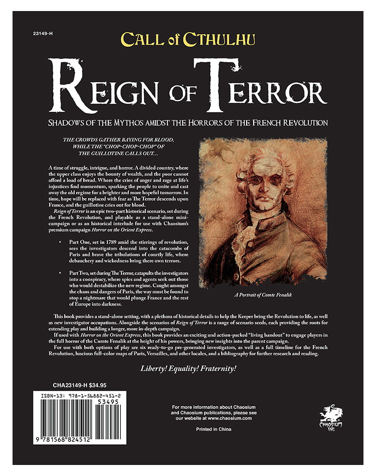 Call Of Cthulhu RPG: Reign of Terror