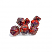 Dice Set 7 Gemini Purple-Red/Gold Dice Set 7 Gemini Purple-Red/Gold