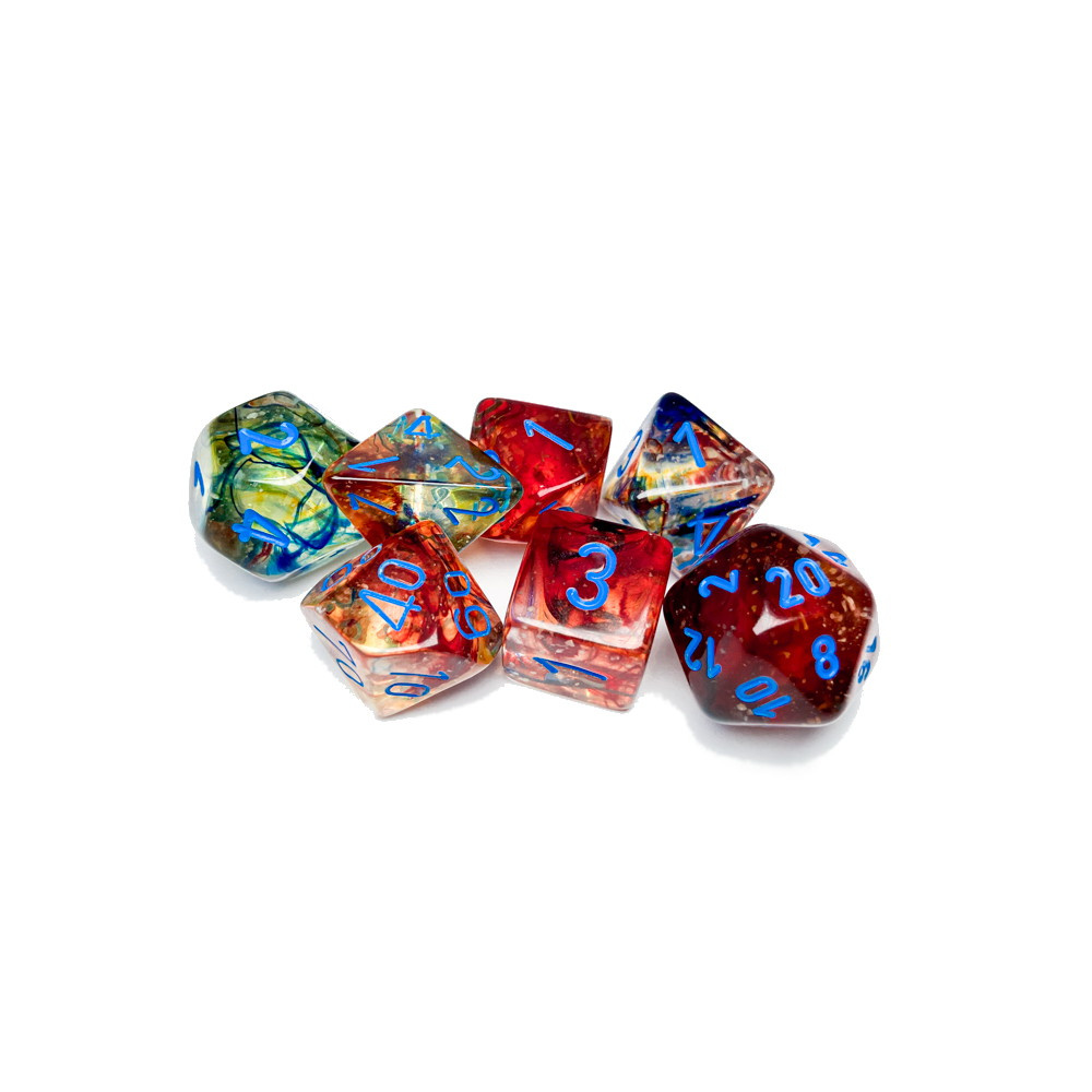 Dice Set 7 Nebula Primary/Blue Luminary
