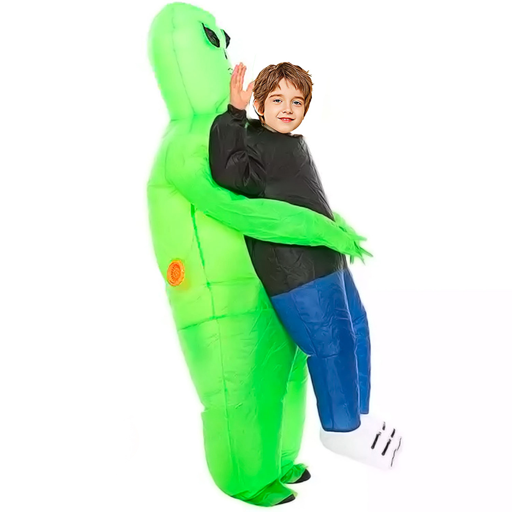 Uppblåsbar Bärande Alien Maskeraddräkt för Barn