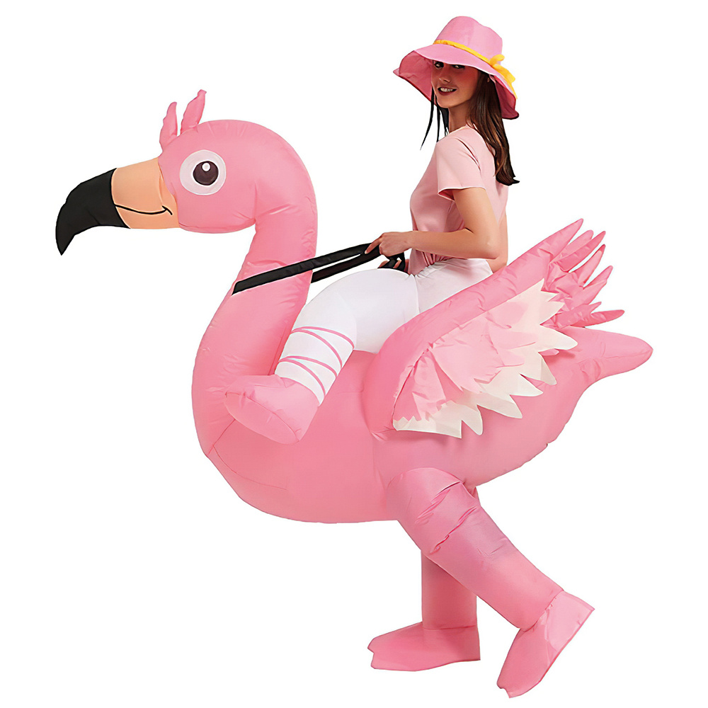 Uppblåsbar Maskeraddräkt Söt Flamingo