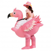 Uppblåsbar Maskeraddräkt Söt Flamingo