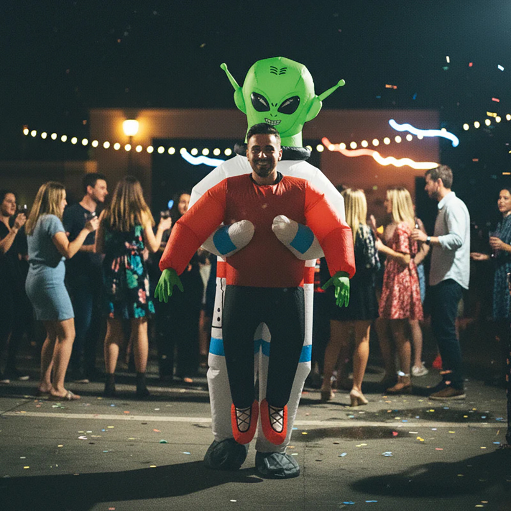 Uppblåsbar Maskeraddräkt Utomjording