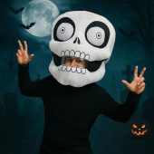 Jätteuppblåsbart skeletthuvud för vuxna Jätteuppblåsbart skeletthuvud för vuxna