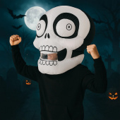 Jätteuppblåsbart skeletthuvud för vuxna Jätteuppblåsbart skeletthuvud för vuxna