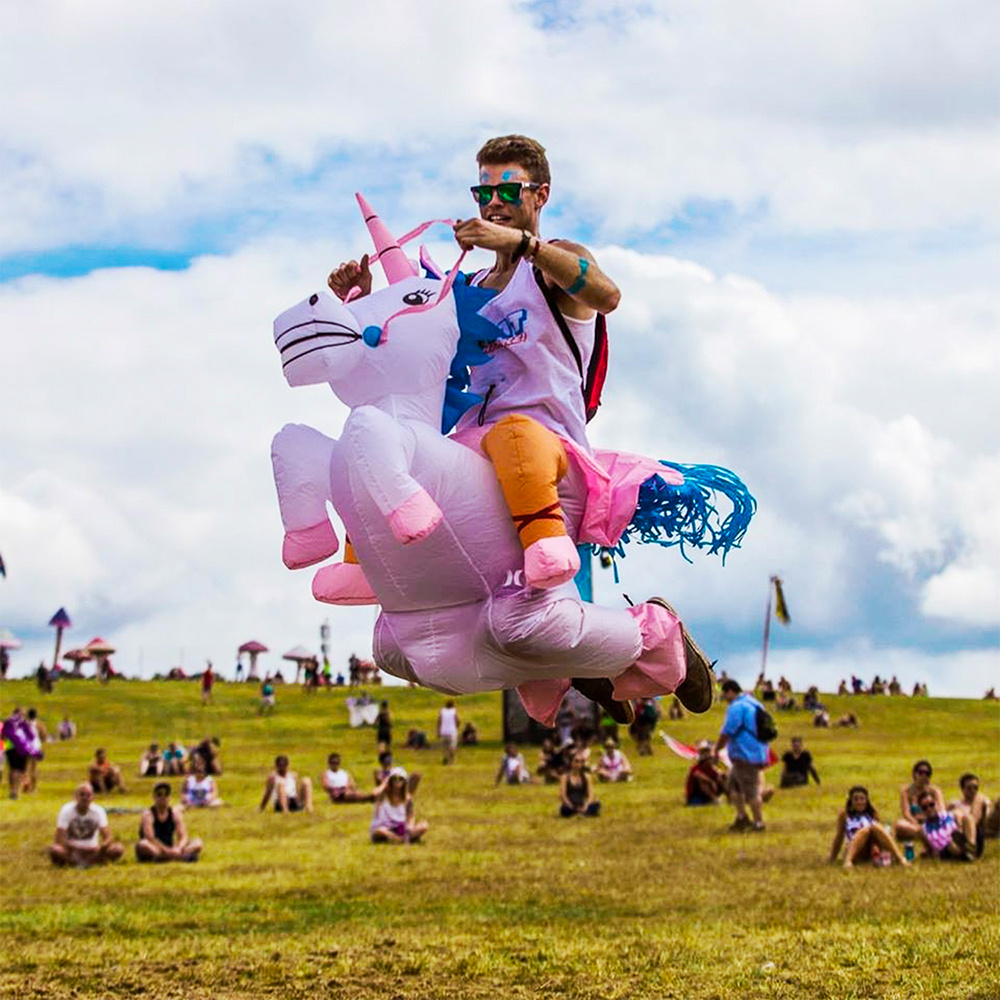 Uppblåsbar Maskeraddräkt Unicorn