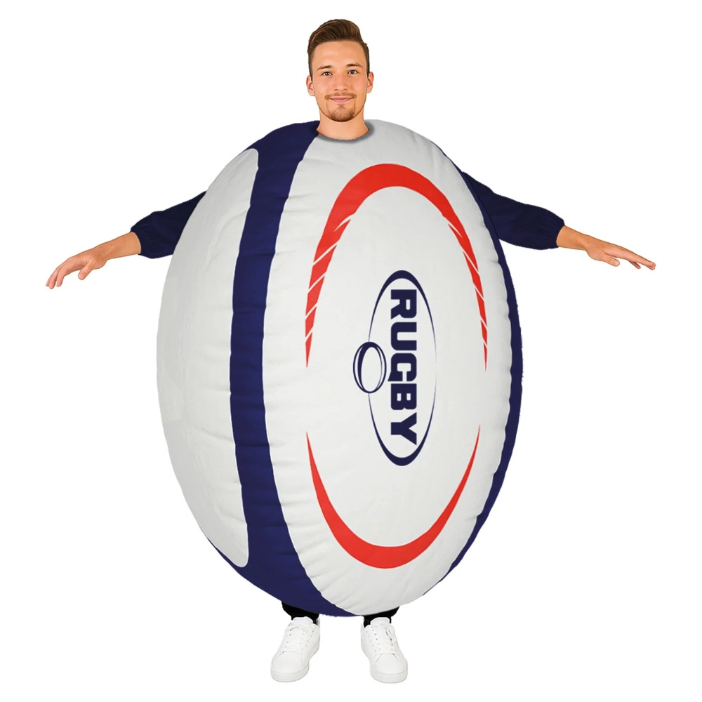 Rugby uppblåsbar kostym för vuxna