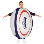 Rugby uppblåsbar kostym för vuxna Rugby uppblåsbar kostym för vuxna