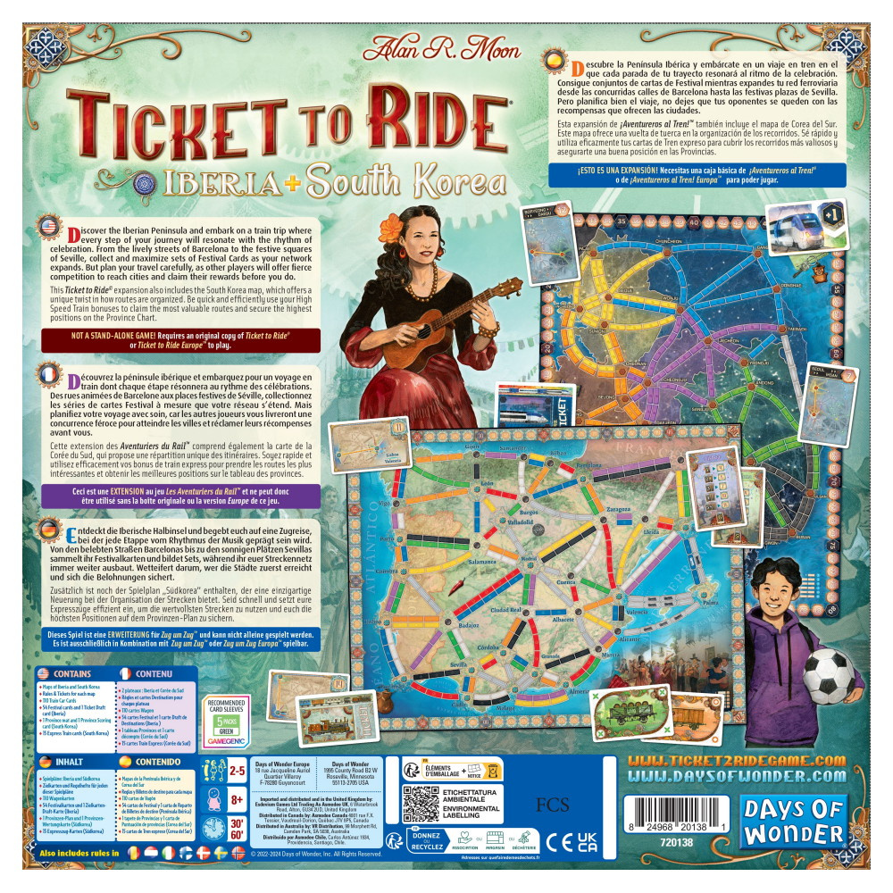 Ticket to Ride: Iberia & South Korea (Exp.) (Swe)