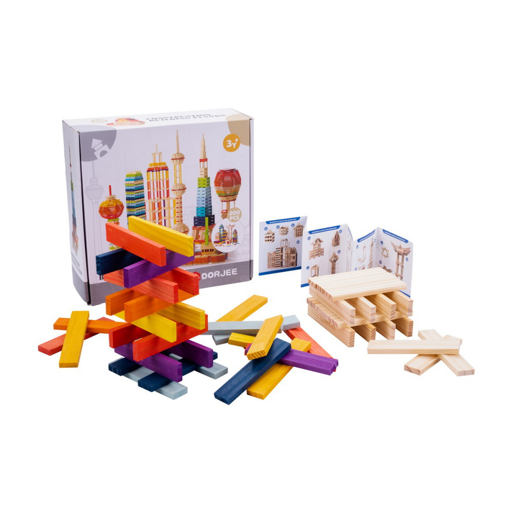 Byggplanksats 200 Bitar