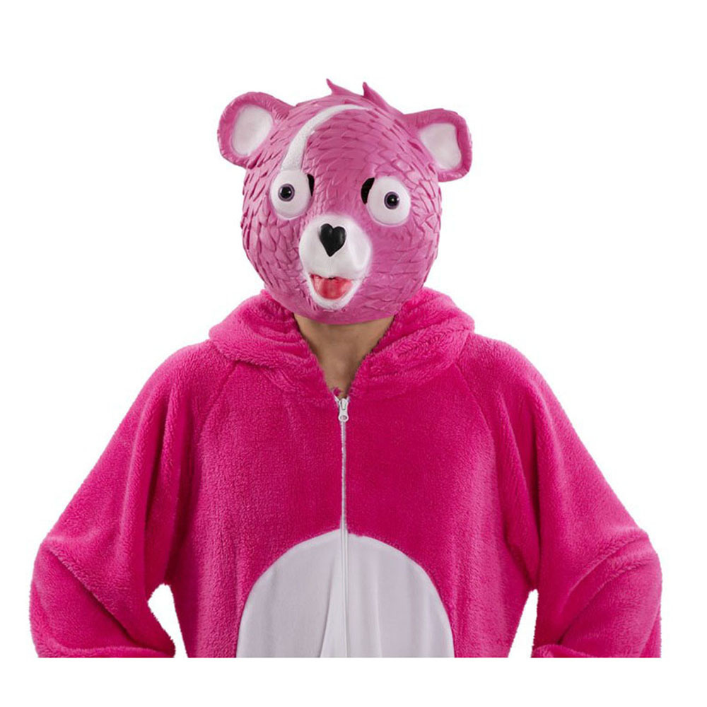 Latex Mask Pink Bear