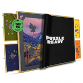 Pusselbräda med lådor och täckmatta Pusselbräda med lådor och täckmatta