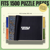 Pusselbräda med lådor och täckmatta Pusselbräda med lådor och täckmatta