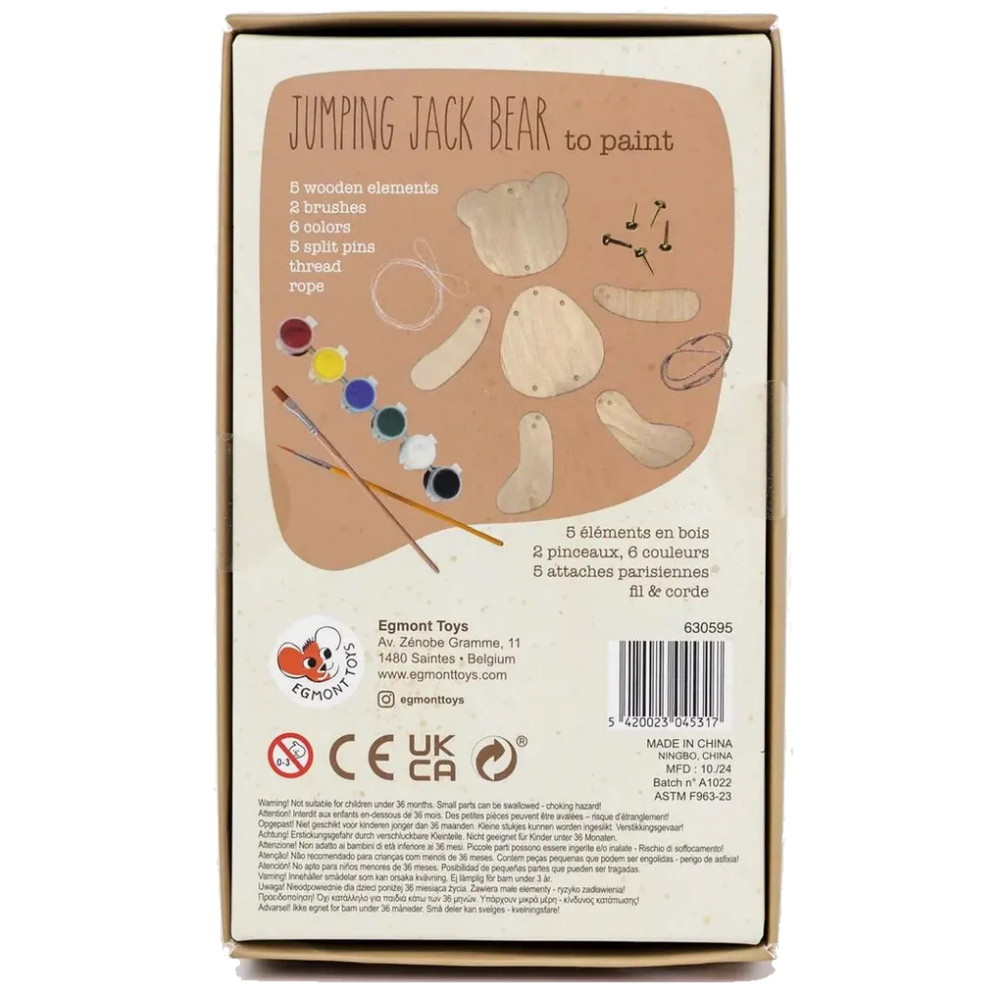 Träfigurer För Målning - Sprattelbjörn 