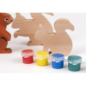 Träfigurer För Målning - Ekorrsfamilj Träfigurer För Målning - Ekorrsfamilj