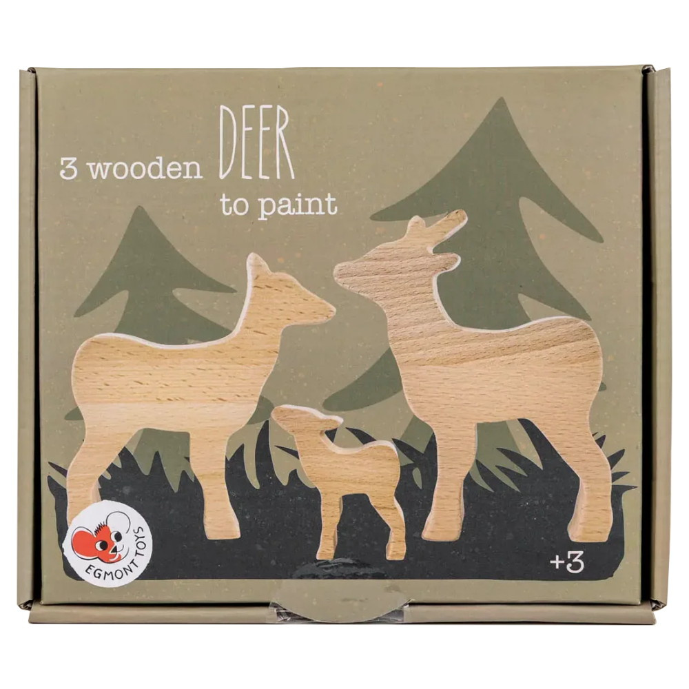 Träfigurer För Målning - Rådjursfamilj