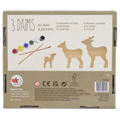 Träfigurer För Målning - Rådjursfamilj Träfigurer För Målning - Rådjursfamilj