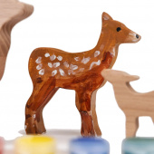 Träfigurer För Målning - Rådjursfamilj Träfigurer För Målning - Rådjursfamilj