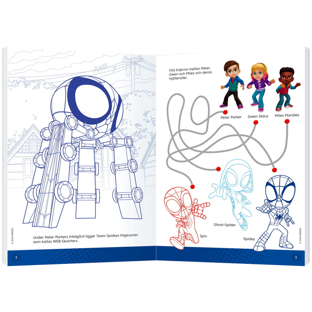 Spidey Och Hans Fantastiska Vänner Målarbok 