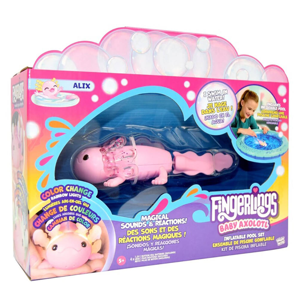 Fingerlings Axolot med Uppblåsbar Pool