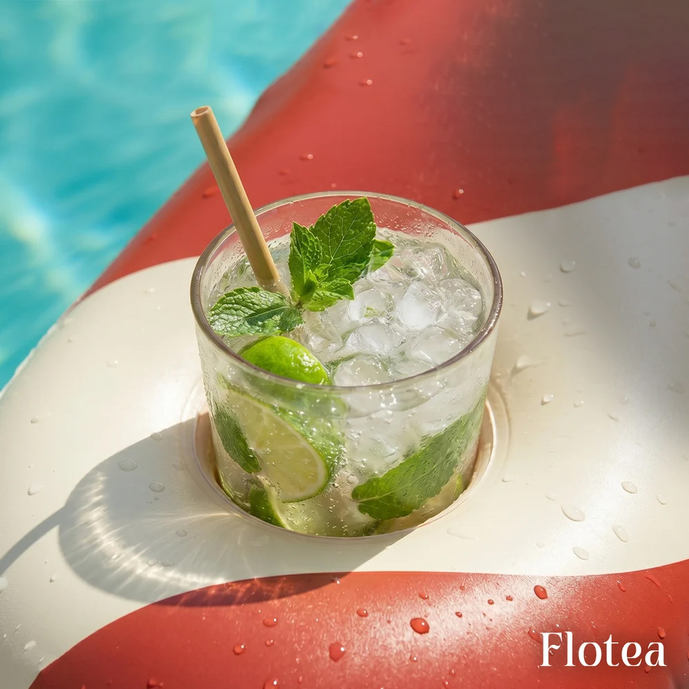 Flotea® XXL Badmadrass – Beige och Terrakotta